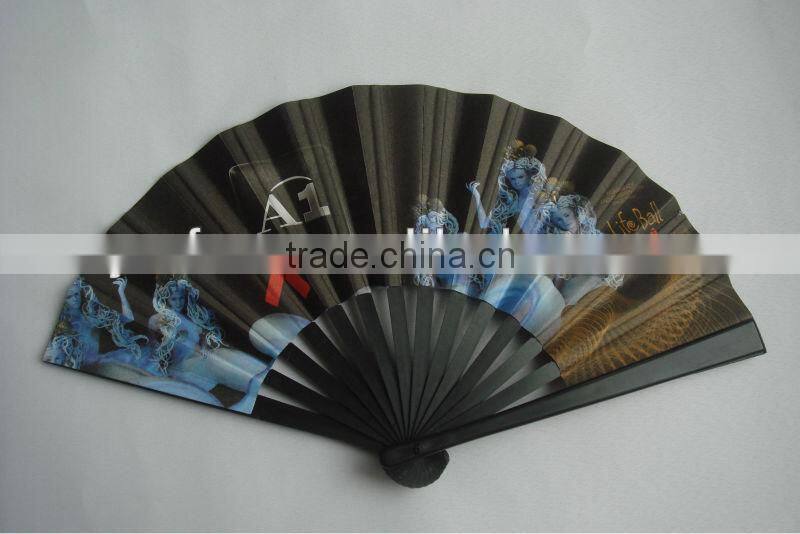 4c printed promotion folding paper fan