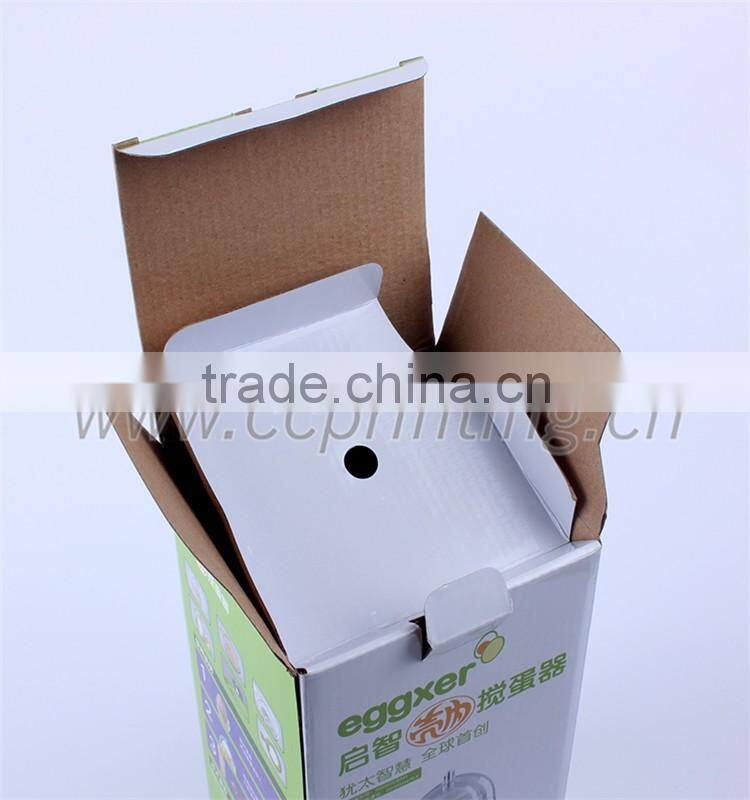 small size 4 color printing corrugated paper box with flap
