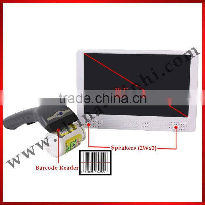 10.2inch Barcode Reader Digital outdoor samsung screen lcd panel Advertising Display