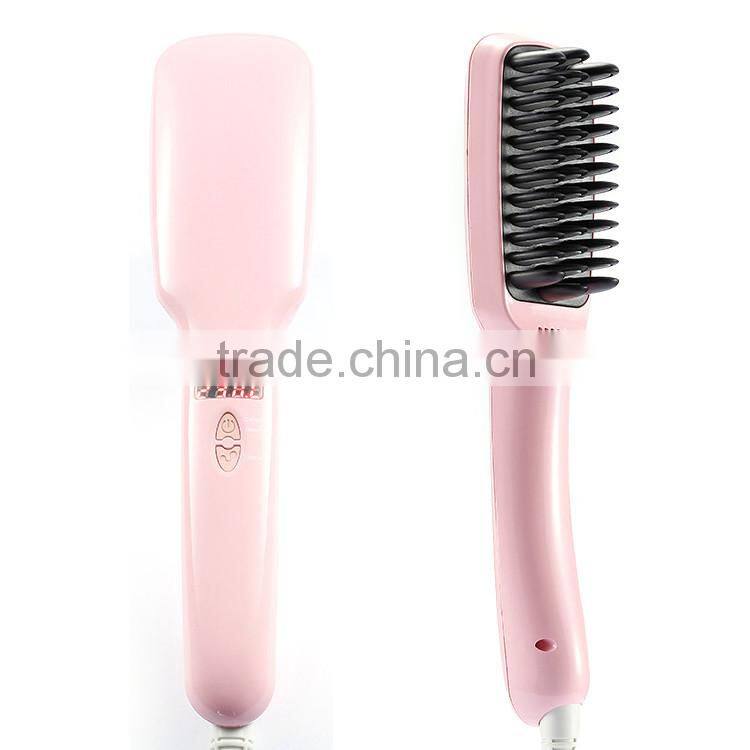 factory wholesale anion LCD electric brush that straightens hair