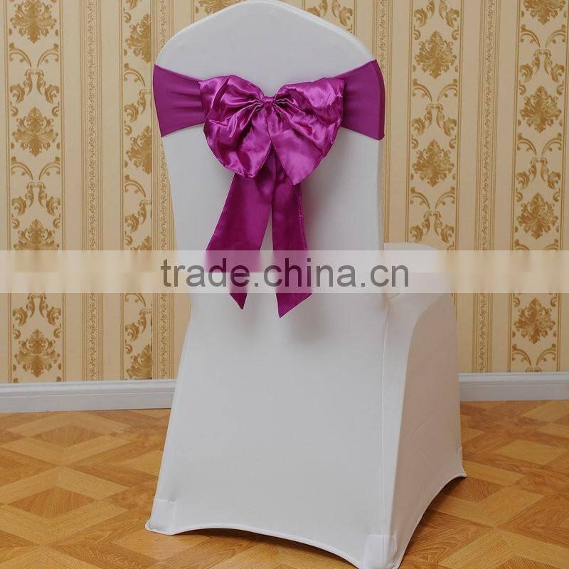 LGS031 royal blue satin chair sash wedding chair back tie for sale