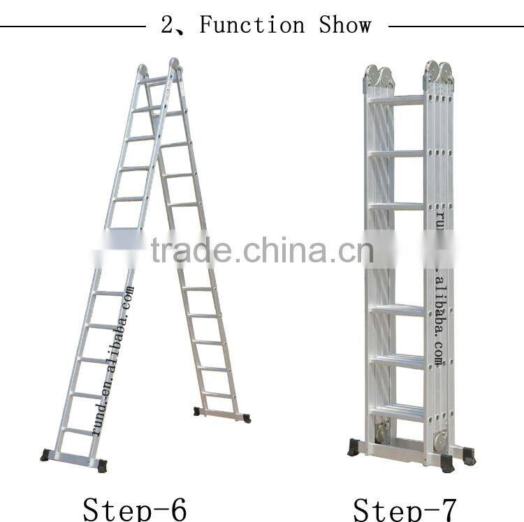 RD telescopic metal pipe aluminum loft ladder