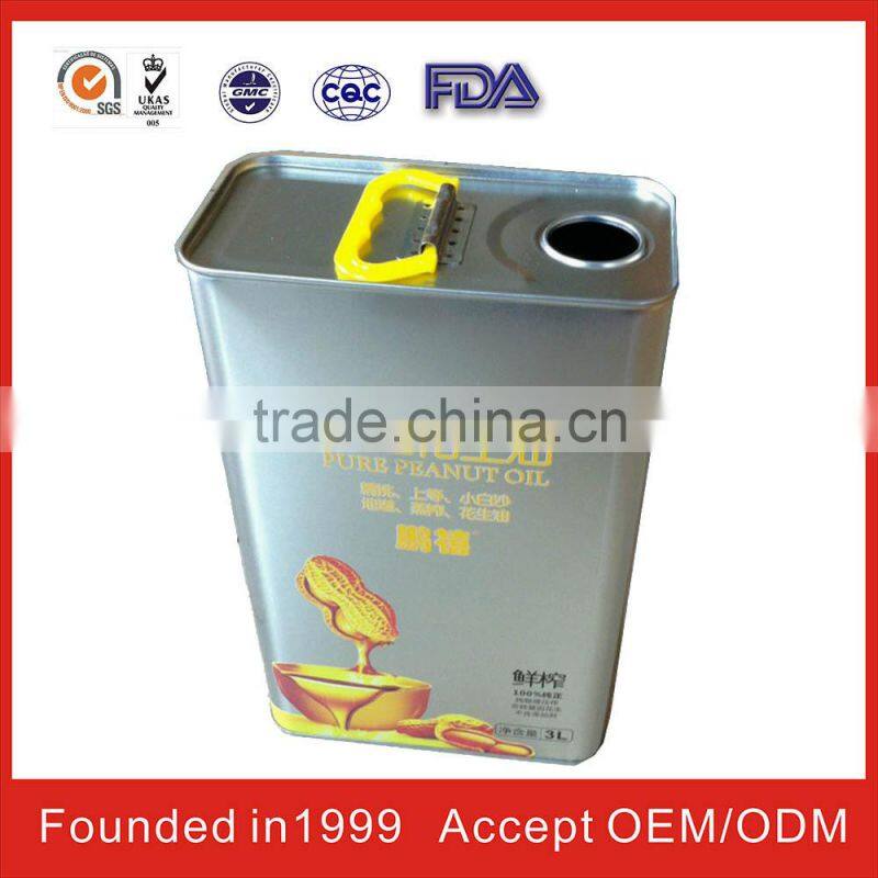 china square olive oil tins wholesale for FDA