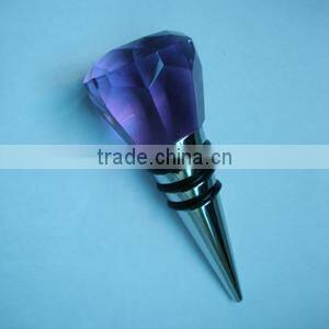 Shining Diamond Crystal stainless steel wine bottle stopper metal bottle cap wine stopper