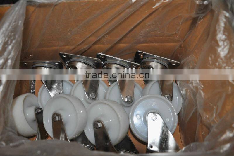 stainless steel Nylon caster 4", swivel , without brake
