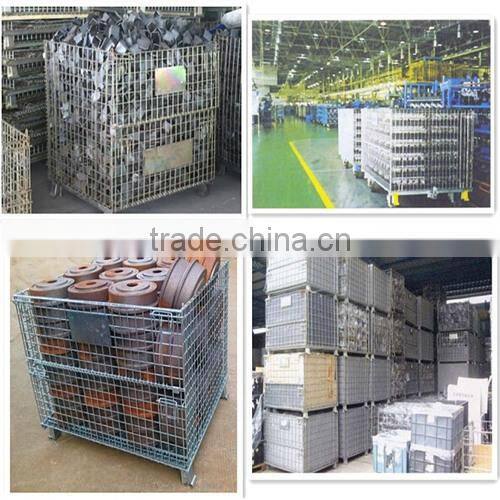 Durable Industrial Foldable storage cage, wire mesh cage, storage container