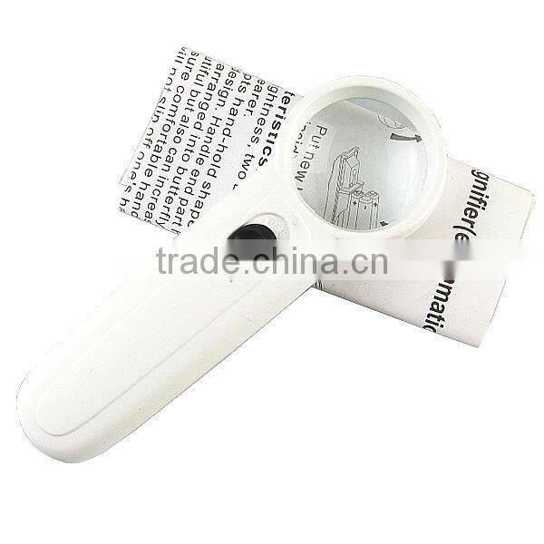 Hand-Hold LED Light Source Exclamation Mark Type 15x Magnifier Glass Magnifier