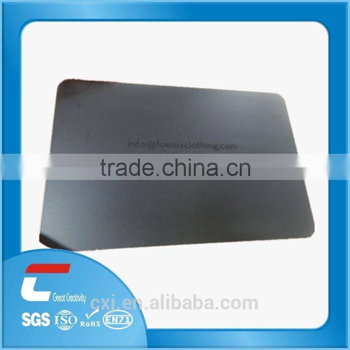 2014 NEW matt finishing Etched LOGO membership matt business card/ stainless steel playing cards