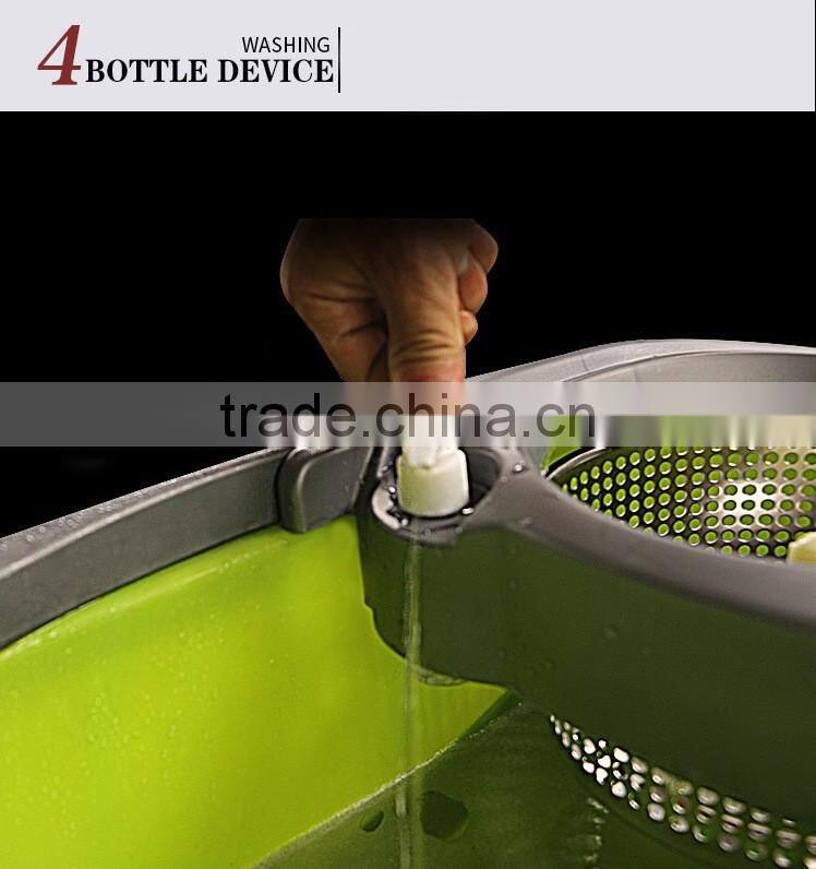360 degrees Rotating Head Spin Easy Magic Floor Mop Bucket set Microfiber Spinning