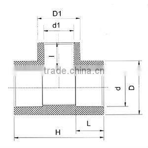 UPVC Reducing Tee / PVC Tees /UPVC Tees DIN PN16