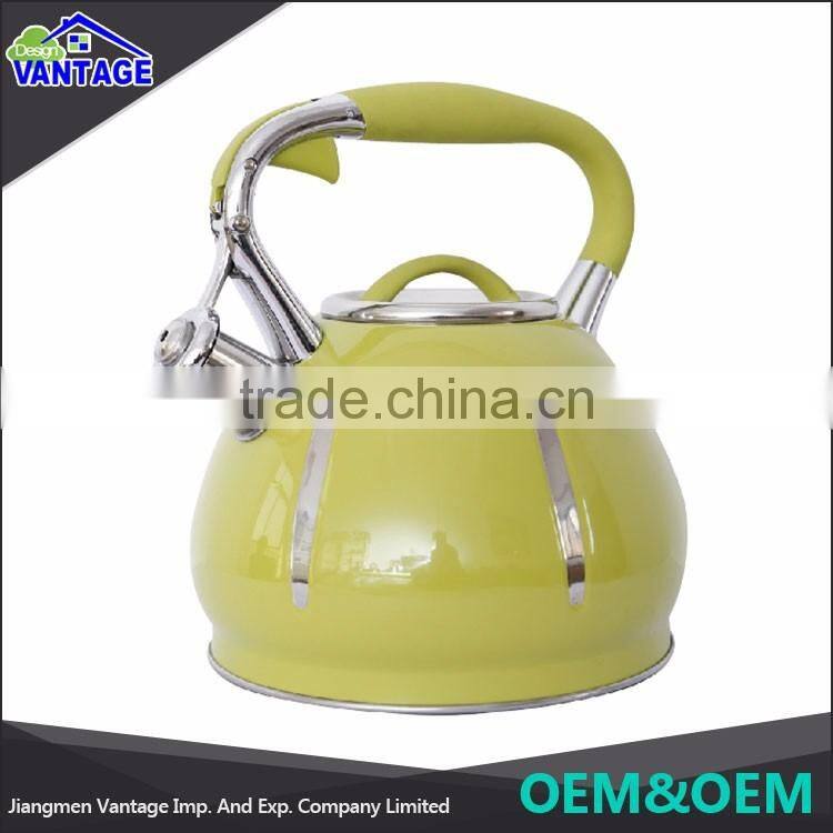 Best selling popular kitchen whistling kettle 1- 4L stainless steel water kettle