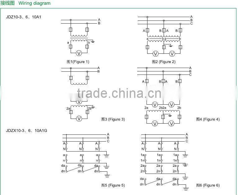 JDZ10-3.6.10A1.JDZX10-3.6.10A1G indoor epoxy resin casted vlotage transformer