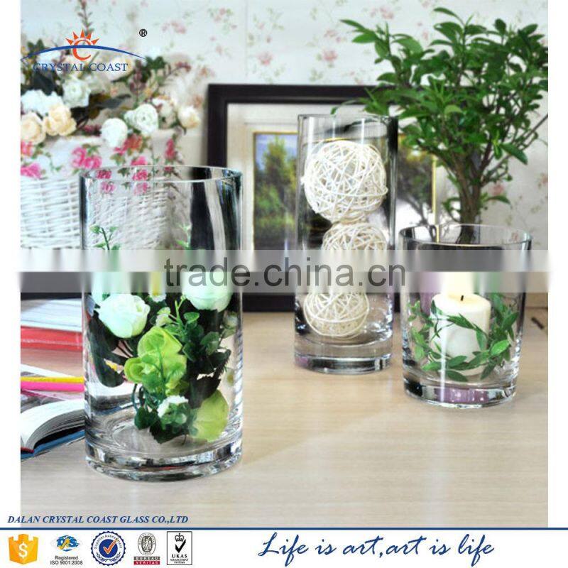 tall cylinder clear glass vase for wedding centerpieces,clear vase bohemia crystal glass for flower