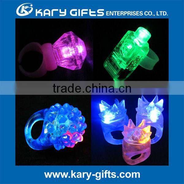 plastic super bright green color led finger ring light