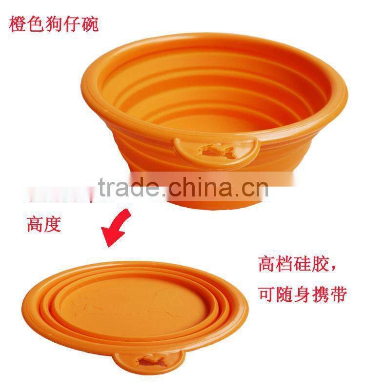 personalized foldable silicone pet dog bowl