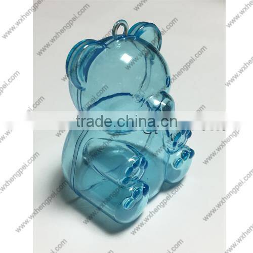 Cleverish portable cute bear plastic storage jewelry wedding box kit