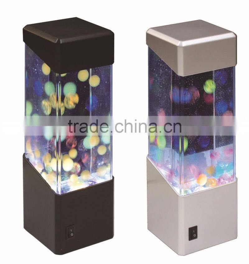 New Arrival LED Colorful Changing Decorative Volcanic Lights, Flashing Jellyfish Light, Table Mini Aquarium With LED Light