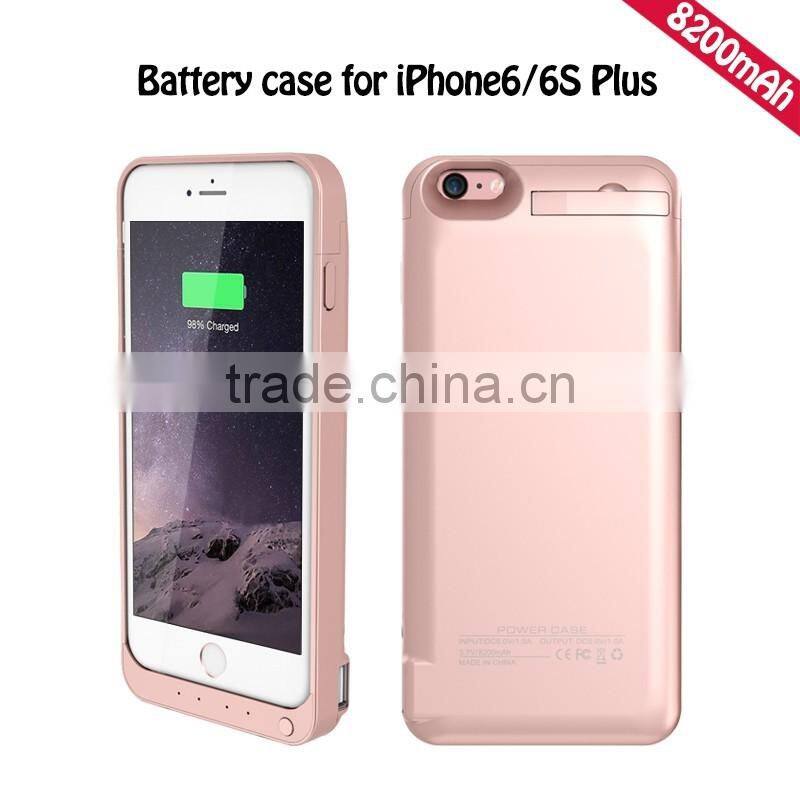 New Arrival Powerful 8200mAh Battery Case For iPhone6/6s Plus Coloful Back Battery Case For Mobile Phone