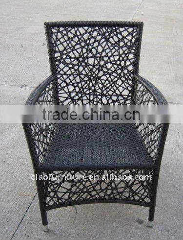 NEW design black wicker arm chair outdoor wicker chair