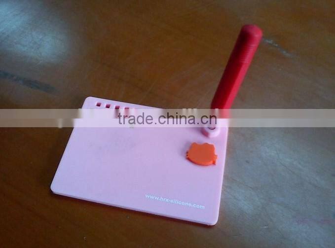 silicone message wordpad/writing pads with ballpoint pen