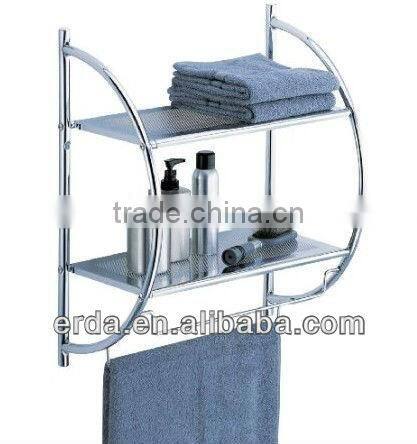 Organize It All 2 Tier Shelf with Towel Bars