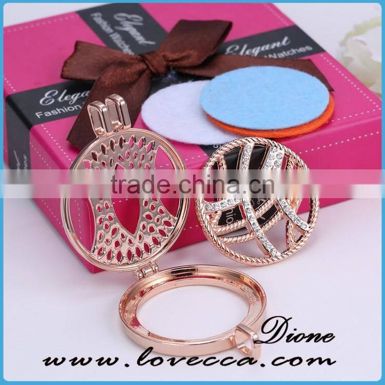 2017 newest Aroma Perfume Locket Essential Oil Jewelry Aromatherapy Pendant Diffuser Necklace