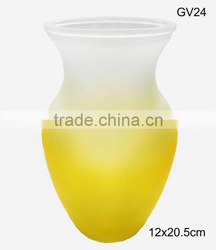colored elegant glass flower vase