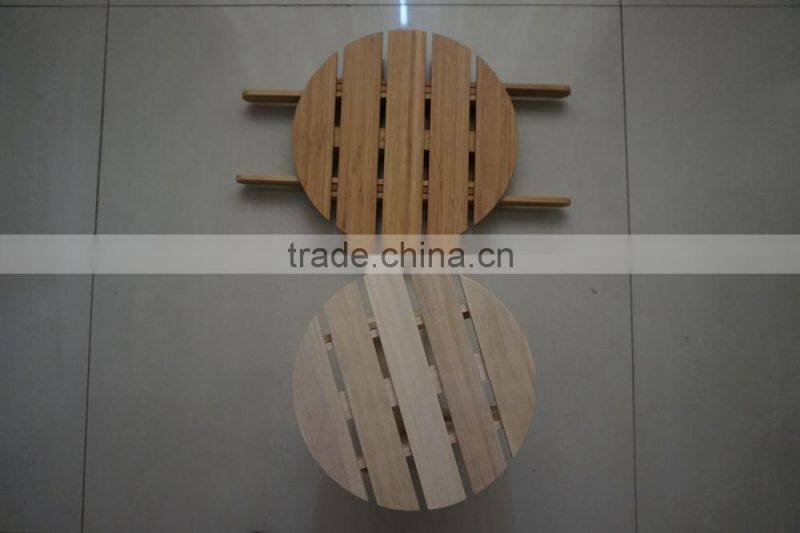 Wooden bench folding stool