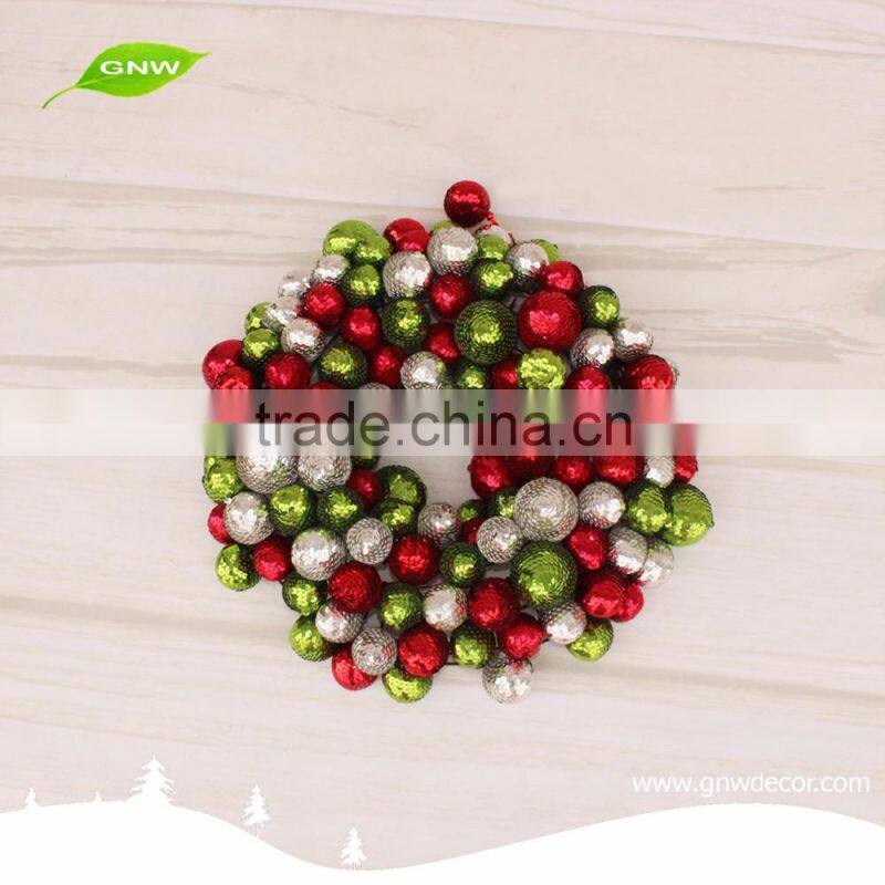 GNW CHWR-1605055 2016 Promotional Decoration Flocked Snowing Christmas Wreath wholesale