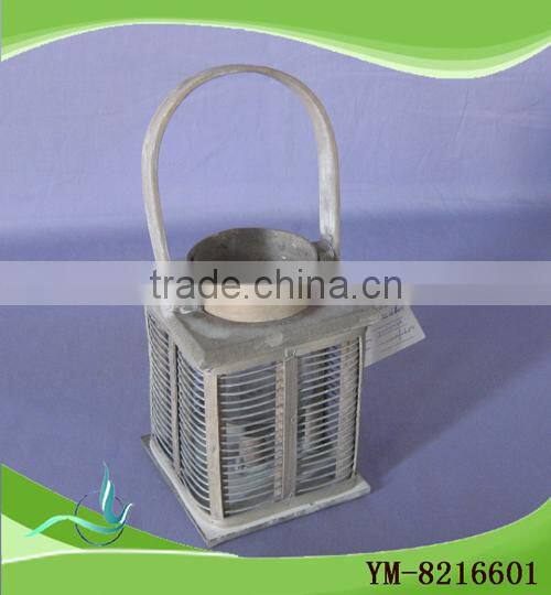 Grey Metal Candle Lantern