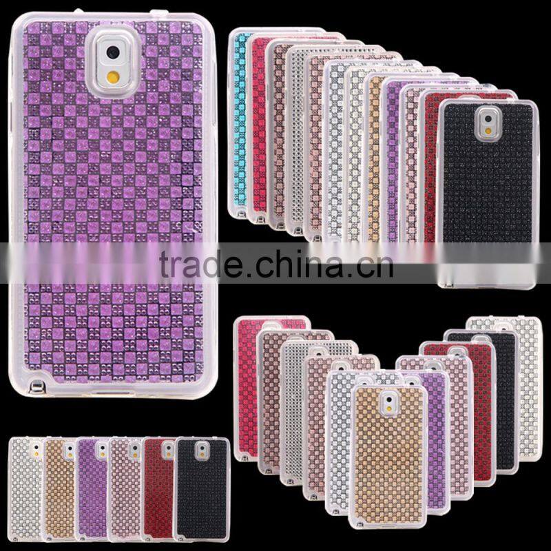 TPU new design diamond stone phone case for Samsung NOTE 3