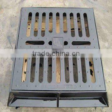 EN124 casting ductile iron gully gutter draining grate with frame