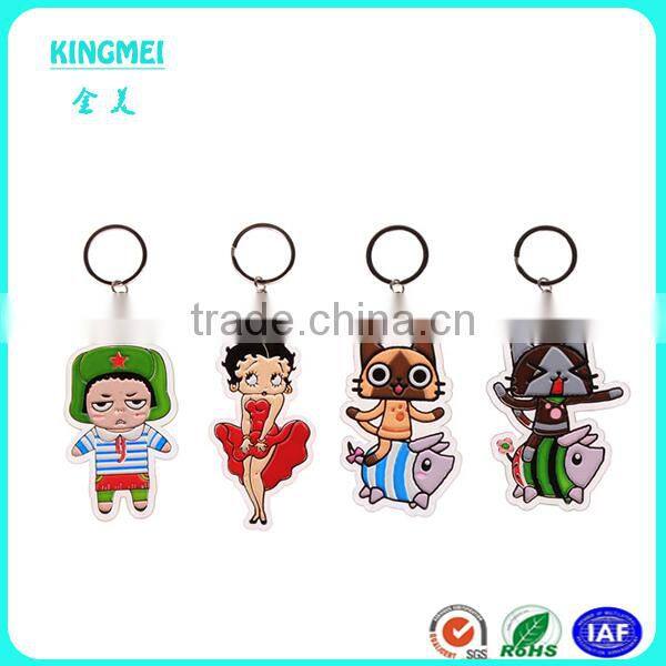 High quality promotional custom various shapes acrylic keychain clear keyring