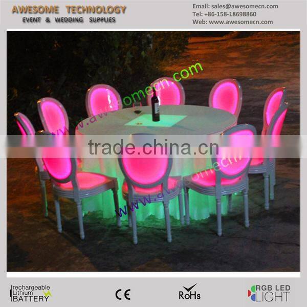 outdoor use wood banquet chairs / lighted catering chair