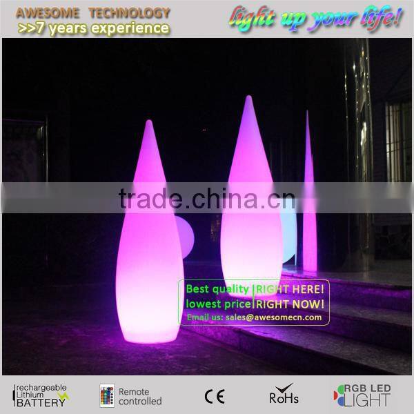 Modern portable plastic cordless color changing led floor lamp