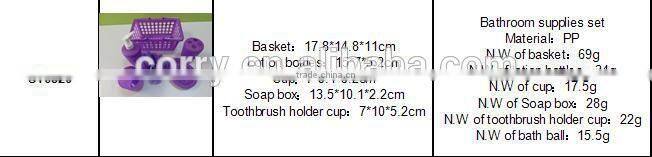 plastic Bathroom supplies set/bathroom sets /bathroom items