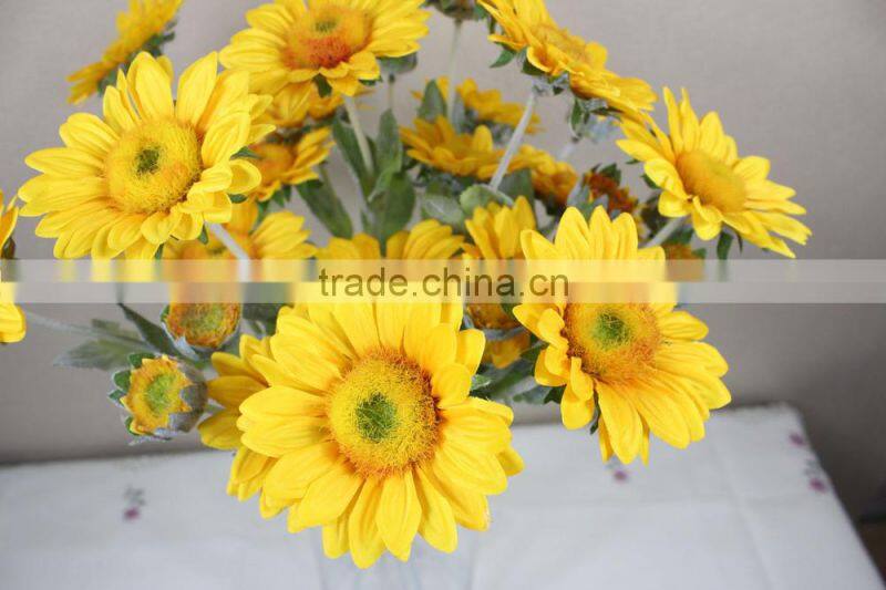 Enviroment-friendly Artificial Sunflowers Landscaping Flowers Decorative sunlflowers Plants