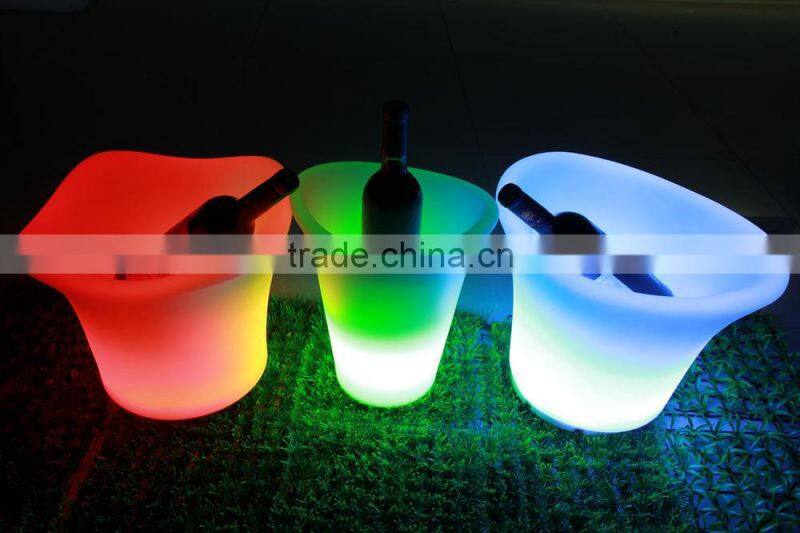 Waterproof IP65 plastic ice bucket/fruit tray/led wine pot