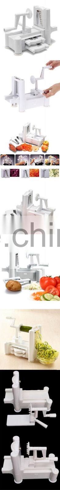 2016 hot sale green spiral potato slicer for ktichen as seen on tv