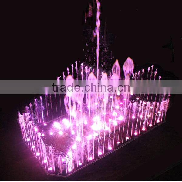 Stainless steel musical fountains with skip mode,gradual up/down or change by music