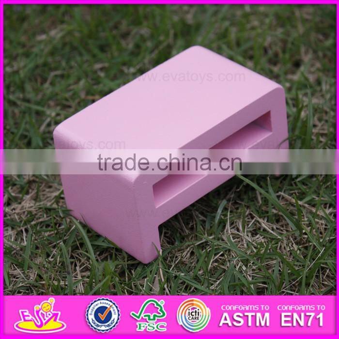 2016 new design baby wooden small furniture toy, wholesale kids wooden small furniture toy W06B046