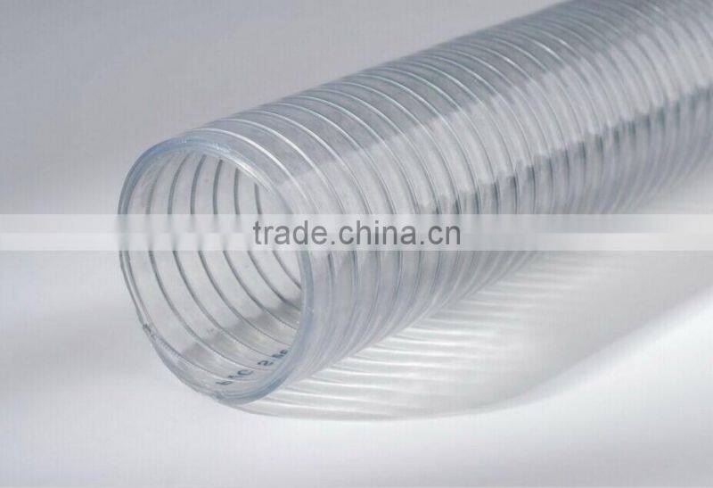 Spiral steel wire reinforced hose pvc hose