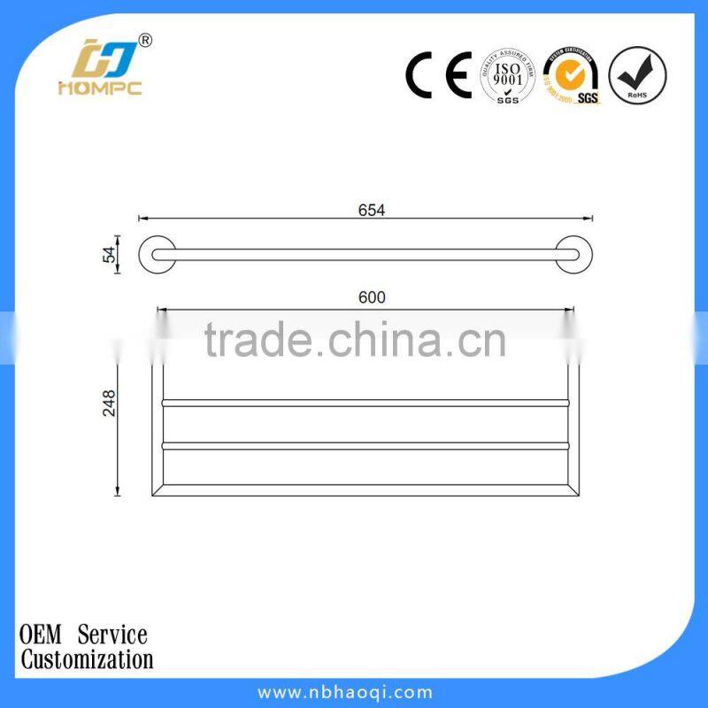 single zinc towel bar for bathroom