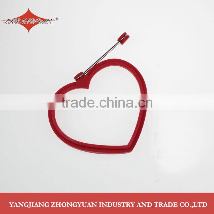 Silicone egg rings heart and flower shape with knock down handle