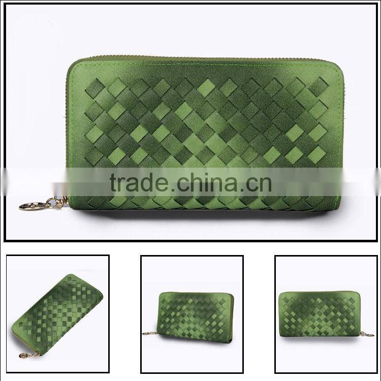 2015 Fashion New Design Woman Wallet Knit Lines Lady Wallet/Purse Women