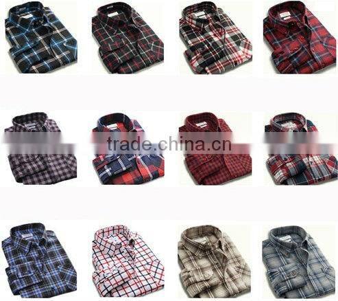 2104 new style men's spring or fall twill plaids casual shirt