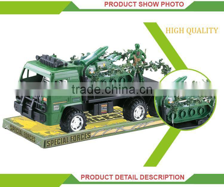 Newset plastic large firction cars military toys play set