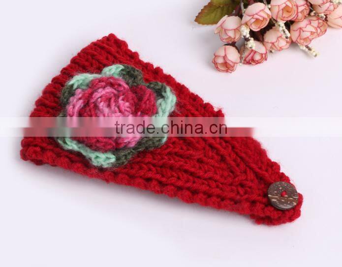 Hot sell stock crochet head wraps crochet knit headwrap