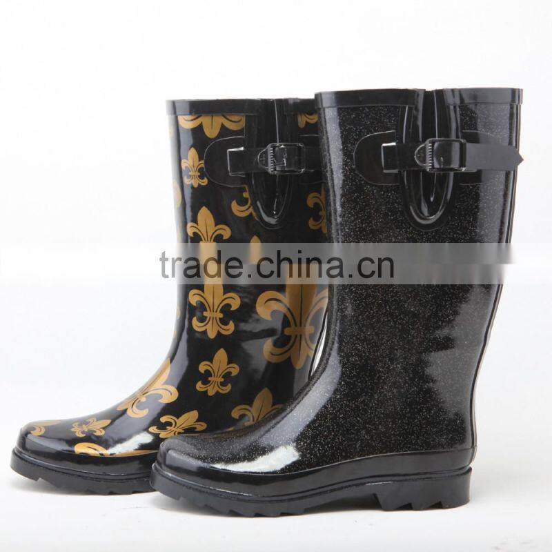 2015 new design cheap rubber rain boots for woman