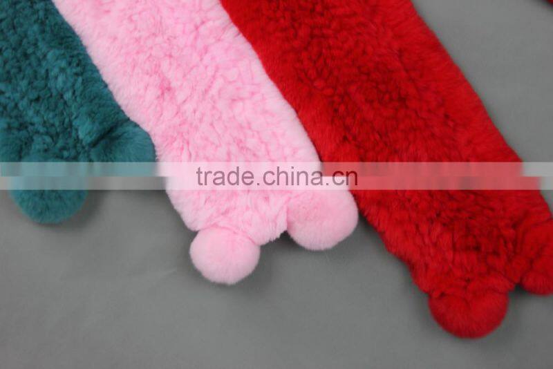 High Quality Knitted Rex-Rabbit Scarf